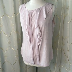 LOFT Sleeveless Lilac Ruffle Blouse